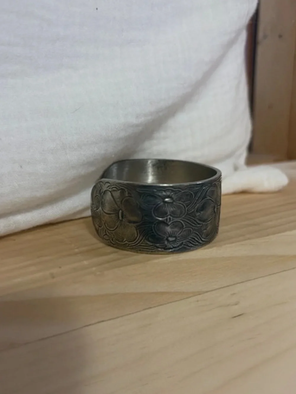 Salisbury Pewter Cuff Bracelet- Flower of the Month- July